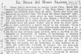 En busca del homo sapiens.