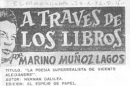 La poesía superrealista de Vicente Aleixandre