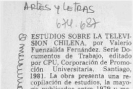 Estudios sobre televisión chilena.
