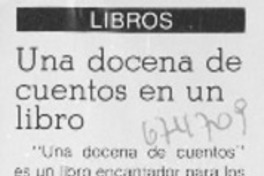 Una docena de cuentos en un libro.