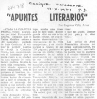 "Apuntes literarios"