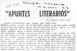 "Apuntes literarios"