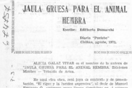 Jaula gruesa para el animal hembra