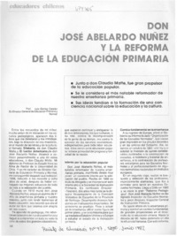 José Abelardo Núñez y la reforma de la educación primaria