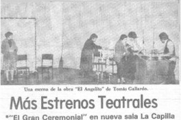 Más estrenos teatrales.