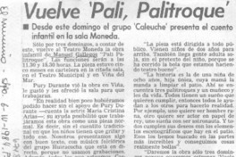 Vuelve "Pali, palitroque".