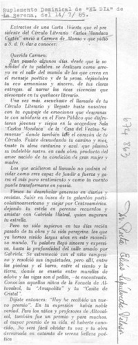 Extractos de una carta abierta