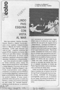 Lindo país esquina con vista al mar