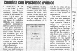 Cuentos con trasfondo irónico