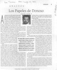 Los papeles de Donoso