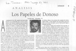 Los papeles de Donoso