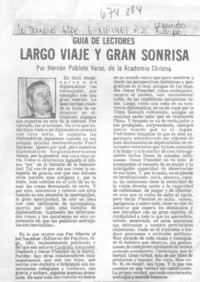 Largo viaje y gran sonrisa