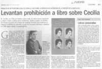 Levantan prohibición a libro de Cecilia.
