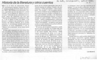 Historia de la literatura y otros cuentos