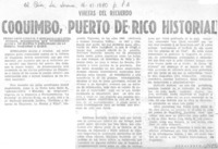 Coquimbo, puerto de rico historial.