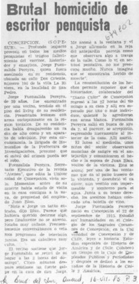 Brutal homicidio de escritor penquista.