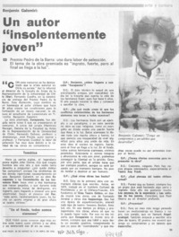 Un Autor "insolentemente joven" : [entrevista]
