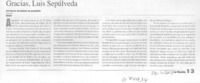 Gracias, Luis Sepúlveda