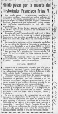 Hondo pesar por la muerte del historiador Francisco Farías V.