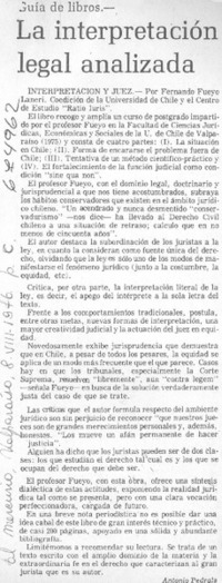 La interpretación legal analizada
