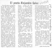 El poeta Alejandro Galaz