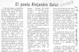El poeta Alejandro Galaz