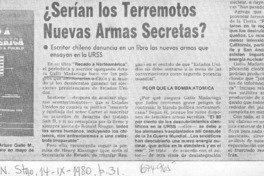 ¿Serían los terremotos nuevas armas secretas?