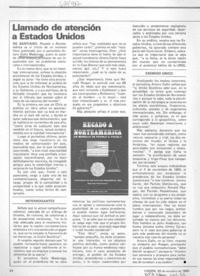 Llamado de atención a Estados Unidos.