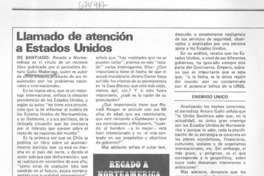 Llamado de atención a Estados Unidos.