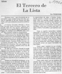 El tercero de la lista