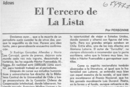 El tercero de la lista