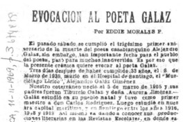 Evocación al poeta Galaz