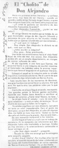 El "Cholito" de don Alejandro