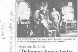 "Debemos hacer teatro centrado en el actor"