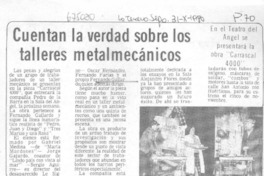 Cuentas la verdad sobre los talleres metalmecánicos.