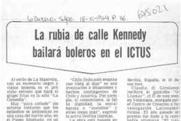La Rubia de calle Kennedy bailará boleros en el ICTUS.