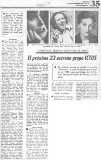 El próximo 23 estrena grupo ICTUS