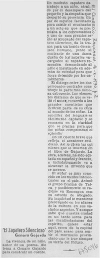 "El zapatero silencioso"