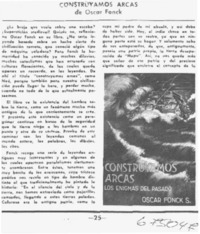 Construyamos arcas de Oscar Fonck.