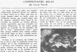 Construyamos arcas de Oscar Fonck.