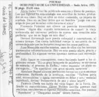 Ocho poetas de la Universidad