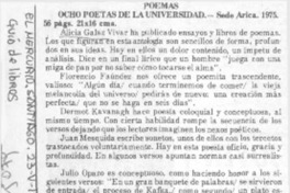 Ocho poetas de la Universidad