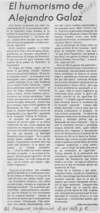 El humorismo de Alejandro Galaz