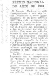 Premio Nacional de Arte de 1949.