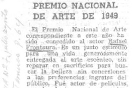 Premio Nacional de Arte de 1949.