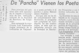De "Pancho" vienen los poetas
