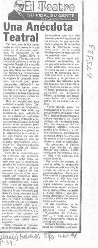 Una anécdota teatral