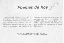 Poemas de hoy