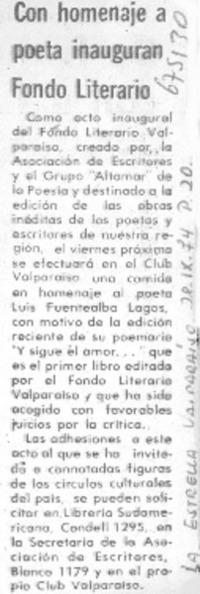 Con homenaje a poeta inauguran fondo literario