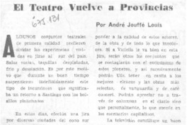 El Teatro vuelve a provincias.